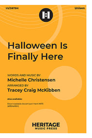 Halloween Is Finally Here Unison choral sheet music cover Thumbnail